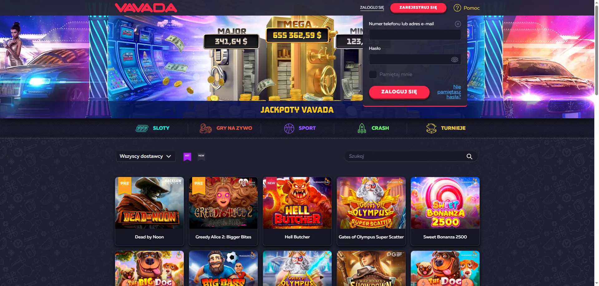 Logowanie do Vavada Casino – prosty panel konta gracza